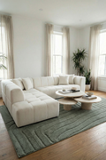 Elegance Ivory L-Shaped Sofa