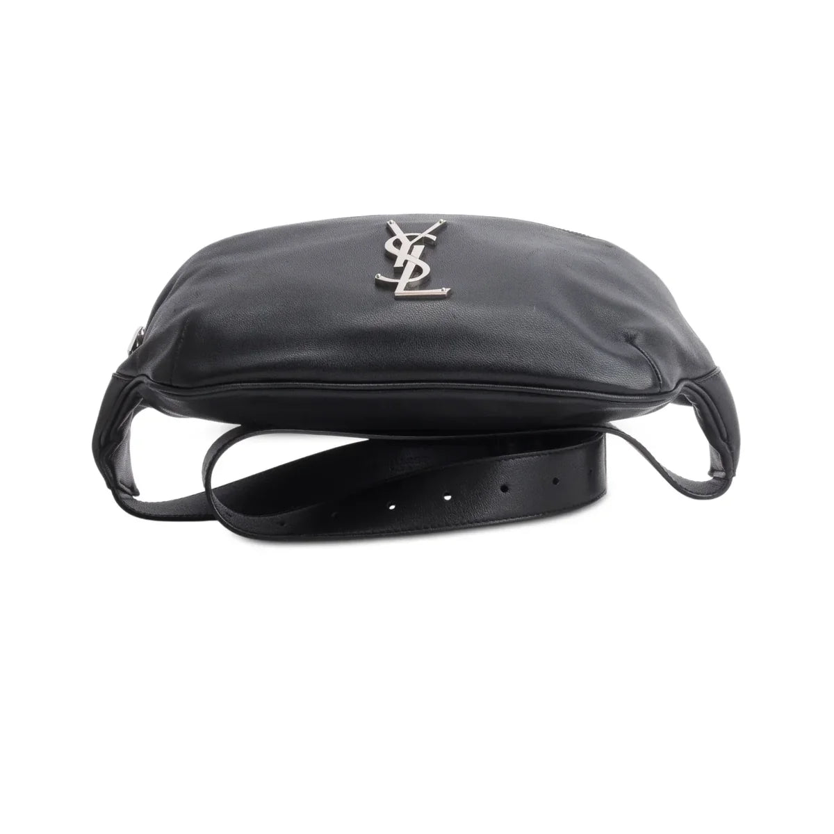 Saint Laurent 2022 Black Calfskin Cassandre Classic Belt Bag