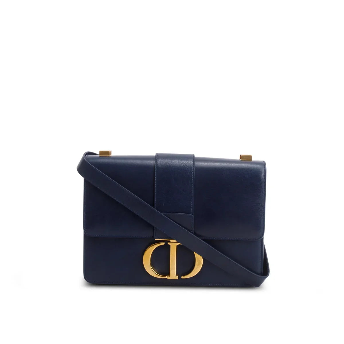 Christian Dior Blue Smooth Calfskin Leather 30 Montaigne Bag