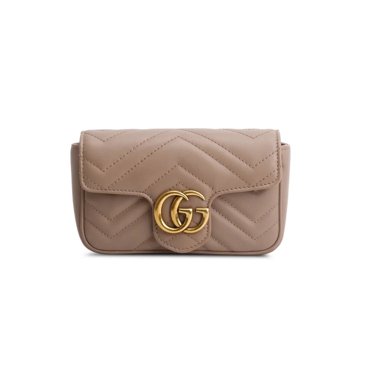 Gucci Pink GG Marmont Matelasse Leather Super Mini Bag