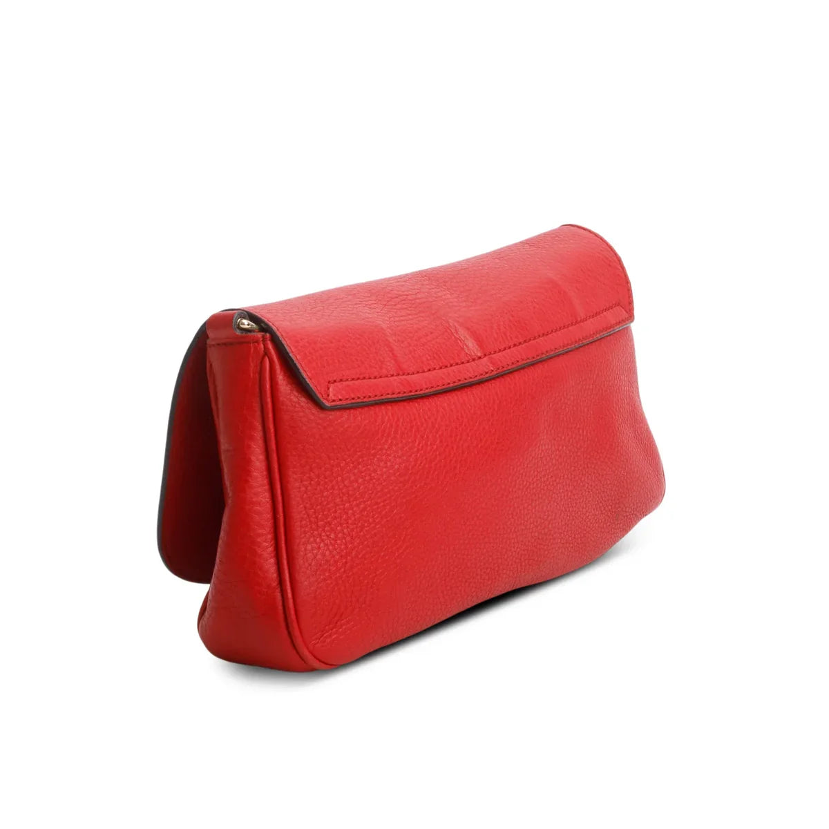 Gucci Red Pebbled Calfskin Medium Soho Chain Crossbody Bag