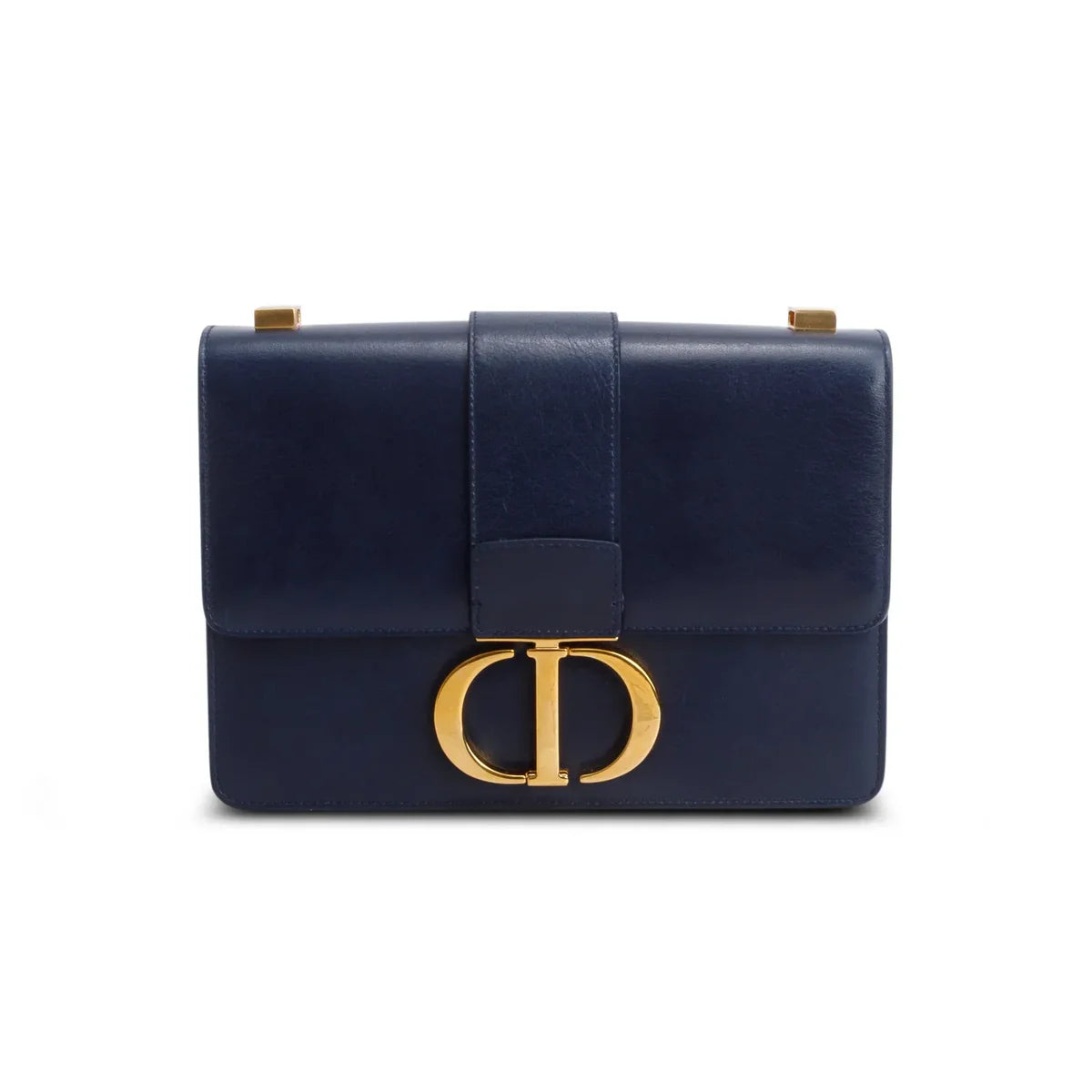 Christian Dior Blue Smooth Calfskin Leather 30 Montaigne Bag