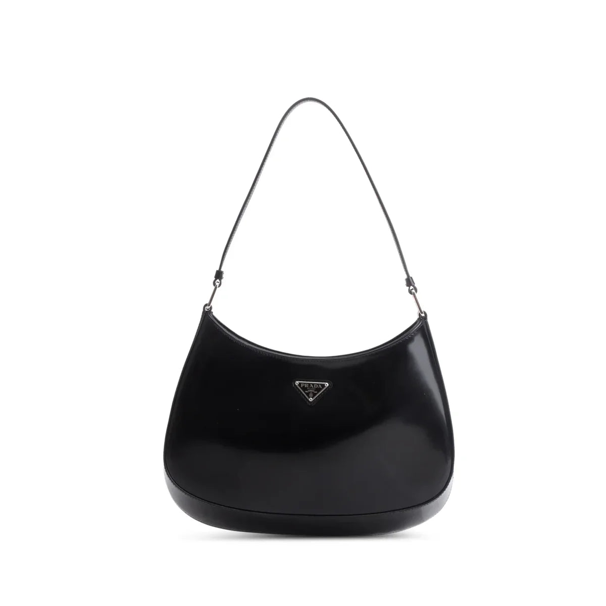 Prada Black Spazzolato Leather Cleo Bag