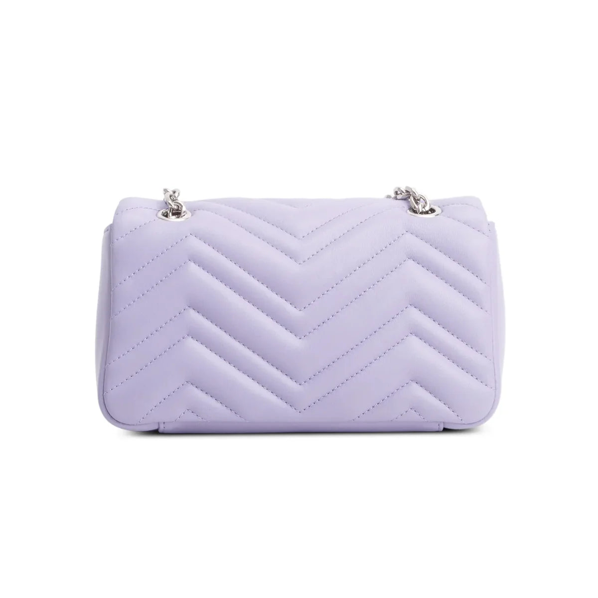 Gucci Purple Leather GG Marmont Small Shoulder Bag