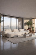 Emerson Off White 3 Seater Modular Sofa With Ottoman