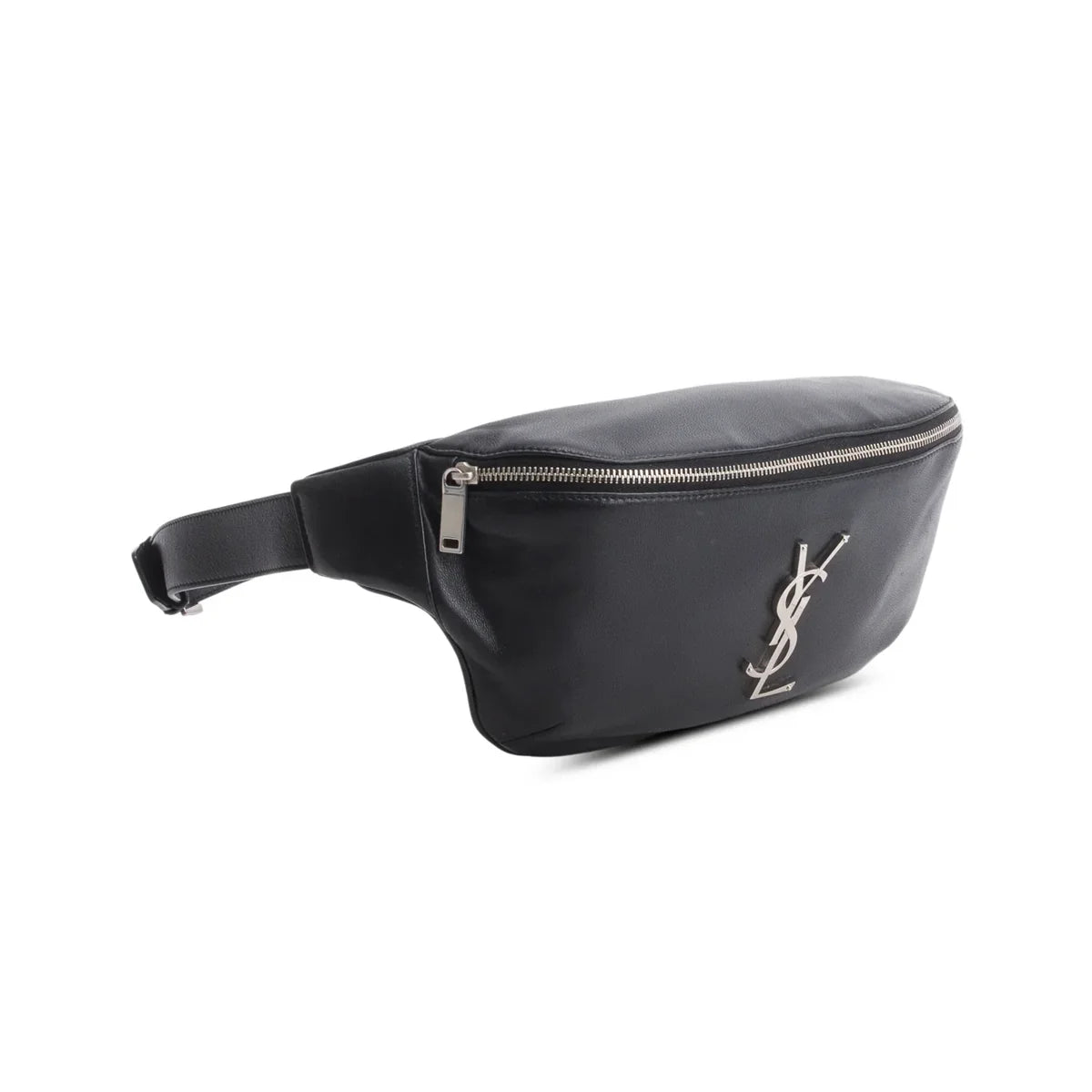 Saint Laurent 2022 Black Calfskin Cassandre Classic Belt Bag